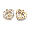 Brass Micro Pave Clear Cubic Zirconia Peg Bails Pendants KK-S356-326-NF-3