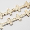 Cross Natural Magnesite Beads Strands G-M138-01-1