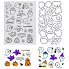 1Pc Halloween Theme PVC Plastic Clear Stamps DIY-CP0008-83-1