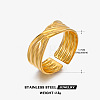 304 Stainless Steel Cuff Open Rings for Women WG241C9-03-1