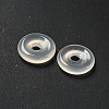 Natural White Agate Donut/Pi Disc Charms G-G142-01V-2