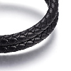 Braided Leather Cord Multi-Strand Bracelets BJEW-E352-42P-2