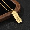 304 Stainless Steel Rectangle Number Pendant Necklaces NJEW-D300-01G-05-1