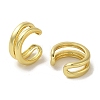 Rack Plating Brass Clip-on Earrings EJEW-R162-26G-01-2