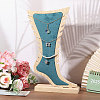 Foot Shaped Wood Anklet Storage Jewelry Rack ODIS-WH0106-23-5