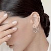 S925 Silver Geometric Square Triangle Earrings Minimalist Elegant Stylish Jewelry for Women GU8226-1-8