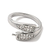 Brass Micro Pave Cubic Zirconia Cup Peg Ring Settings KK-B166-02P-2