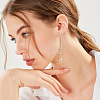3 Pairs 3 Colors Crystal Rhinestone Butterfly Dangle Stud Earrings EJEW-AN0003-04-3