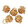 Brass Hollow Cage Pendants KK-P094-14-1