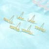 Brass Stud Earrings EJEW-P346-02-G-1