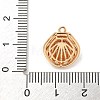 Beach Theme Brass Micro Pave Clear Cubic Zirconia Pendants KK-Z072-04KCG-01-3