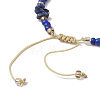 Natural Lapis Lazuli Chips & Handmade Seed Beads Braided Bracelet Making AJEW-MZ00004-06-3