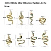 16Pcs 8 Styles Alloy Rhinestone Pendants ALRI-CJ0001-06-2