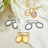 Alloy & Steel Oval Tray Brooch Base Settings JEWB-DC00008-5