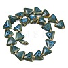 Glazed Porcelain Triangle Beads Strands PORC-B002-01-02-4