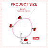 3Pcs Cherry Acrylic & ABS Plastic Bead Mobile Straps AJEW-ME0003-41-2