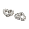 Heart Shape Polymer Clay Rhinestone Beads CLAY-NH0001-09A-14-3