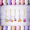 1 Set DIY Rabbit with Easter Egg Diamond Painting Keychains Kits DIY-FH0005-10-5