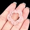 Natural Rose Quartz Hollow Flower Pendants PW-WG95796-06-1