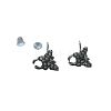 Butterfly Brass Micro Pave Clear Cubic Zirconia Stud Earrings WGE0DF4-02-1