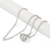 Brass with Rhinestone Pendant Necklaces NJEW-G089-03H-P-2