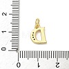 Brass Micro Pave Cubic Zirconia Charms KK-I382-03G-D-3