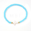 Bohemian Glass Beads Stretch Bracelets KO2121-15-1