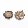 Zinc Alloy Pendant Settings for Cabochon & Rhinestone PALLOY-A15290-AB-FF-2