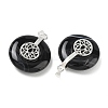 Natural Black Agate(Dyed & Heated) Pendants GG-CBAF4FB-02S-B01-2