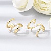 Brass ABS Plastic Pearl Cuff Earrings for Women PL-CBA43D6-02G-2