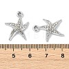 Animal Theme UV Plating Alloy Crystal Rhinestone Pendants ALRI-T012-07B-P-3