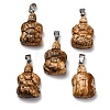 Natural Picture Jasper Pendants G-B127-06P-08-2