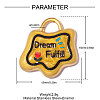 304 Stainless Steel Enamel Pendants STAS-OY014-29G-2