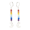 Natural Malaysia Jade with Alloy Moon Long Dangle Leverback Earrings EJEW-JE04910-02-2