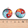 Printed Alloy Glass Pendants GL-CBA2376-01P-C-3