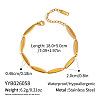 304 Stainless Steel Horse Eye Link Chain Bracelets for Women GV0285-2-1