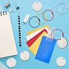 10Pcs 10 Colors Iron Cable Wire Keychains FIND-CP0003-82-7