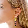 ANATTASOUL 3 Pairs 3 Colors Enamel Daisy Flower Dangle Earrings EJEW-AN0001-41-5