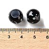 Spray Painted ABS Plastic European Beads KY-G033-01B-11-3