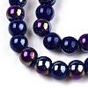 Electroplate Opaque Glass Beads Strands LS-GLAA-T032-P6mm-AB03-2