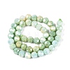 Anti-Tarnish Electroplate Glass Beads Strands EGLA-ZX010-8mm-12-4