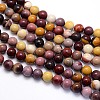 Natural Mookaite Round Beads Strands G-O047-12-6mm-4