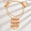 Vintage Brass Long Column Coin Tassel Pendant Shoulder Body Chains for Women SC1871-3