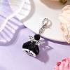 Angel Glass Beaded & Alloy Pendant Decorations HJEW-MZ00189-04-2