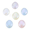 Rainbow Iridescent Plating Acrylic Beads OACR-N010-062-2