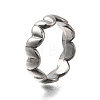 Heart 304 Stainless Steel Finger Ring RJEW-C125-01P-4