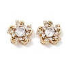Brass Pave Cubic Zirconia Multi-Strands Links KK-B172-21G-01-1