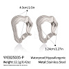 304 Stainless Steel Nuggets Stud Earrings PR9412-2-2