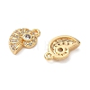 Ocean Brass Micro Pave Clear Cubic Zirconia Charms KK-B160-42G-06-2