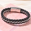 Braided Microfiber Leather Cord Bracelets BJEW-C153-01E-2
